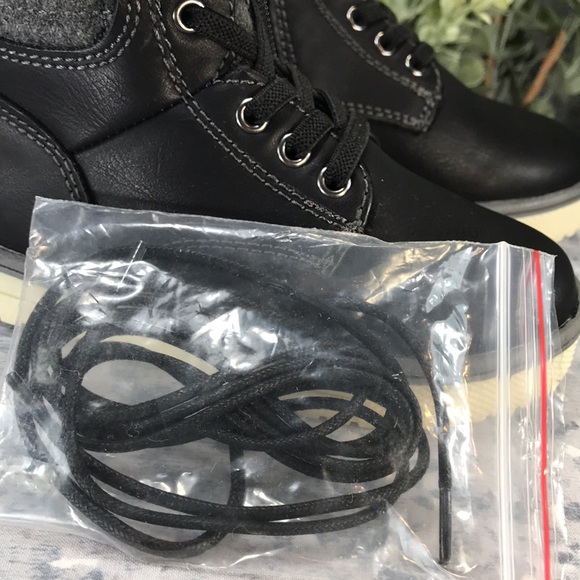 There Abouts Lil Conner Black Casual Hiker Boots with Combo Laces Boys 8M🖤NWT🖤 - Picture 10 of 12